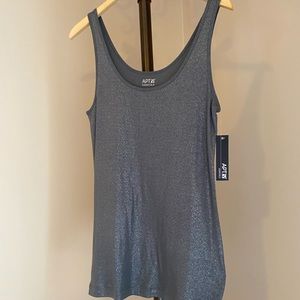 Brand new Apt 9 shimmery silver tank top
